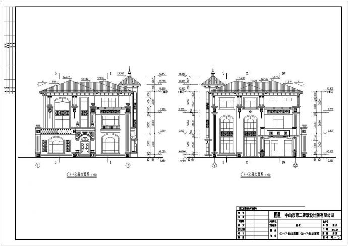 长沙三层独栋别墅整套建筑设计施工图_图1