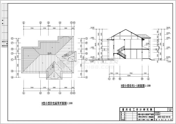 某地简单的别墅建筑设计图-图一