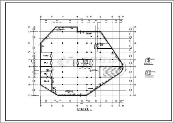 七层框架结构农贸市场建筑设计施工图（含住宅说明）-图一
