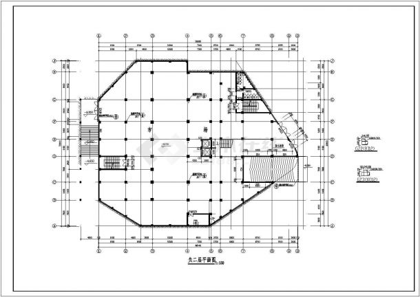 七层框架结构农贸市场建筑设计施工图（含住宅说明）-图二