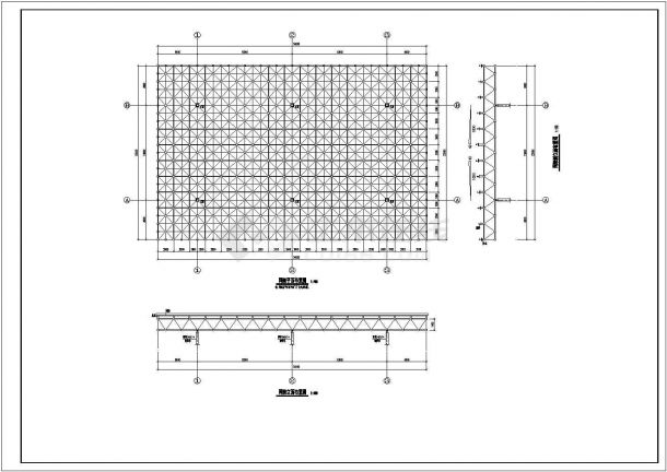 12米x24米四面悬挑网架结构施工图-图二
