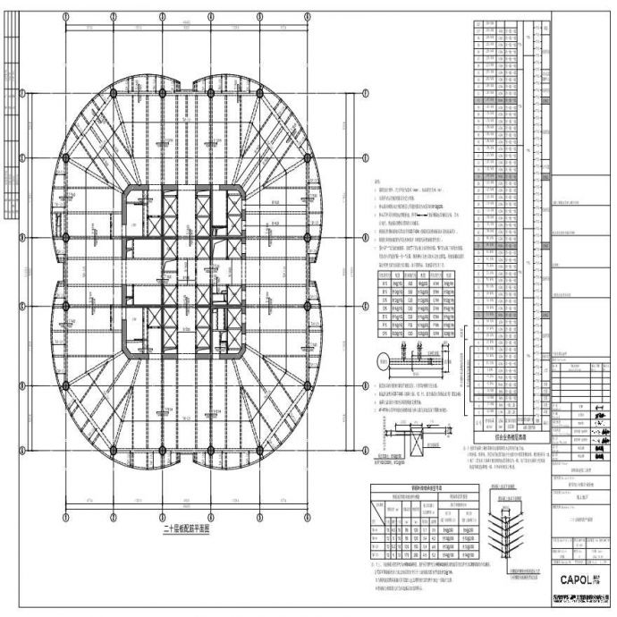 GS-419 - 二十层板配筋平面图_图1