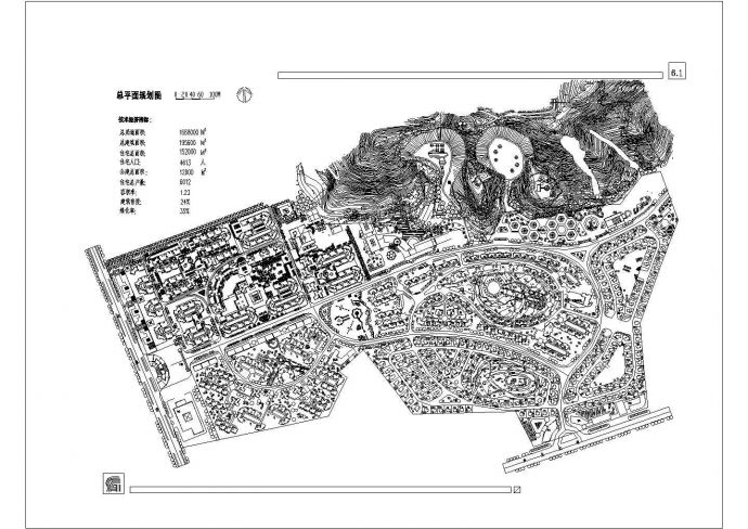 华南碧桂园居住小区规划设计总平面布置图_图1