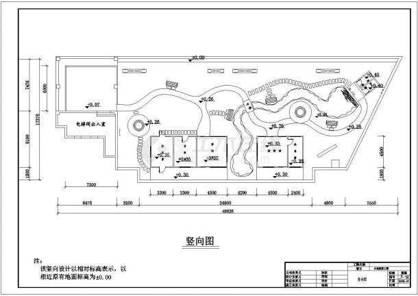 某公司的庭院景观绿化设计方案总平面图-图一