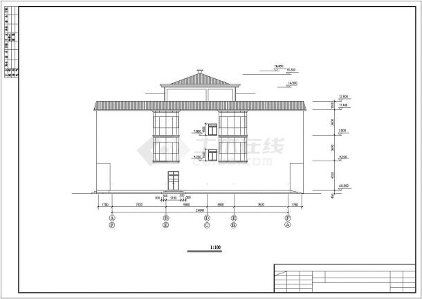 精美时尚的三层宿舍楼建筑施工图-图一