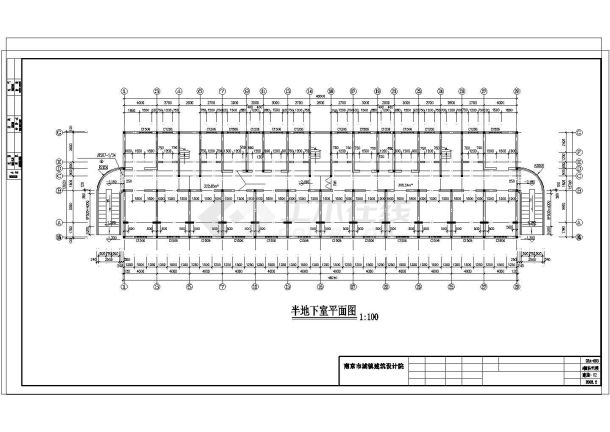 某地多层住宅楼（半地下车库）建筑施工图-图二