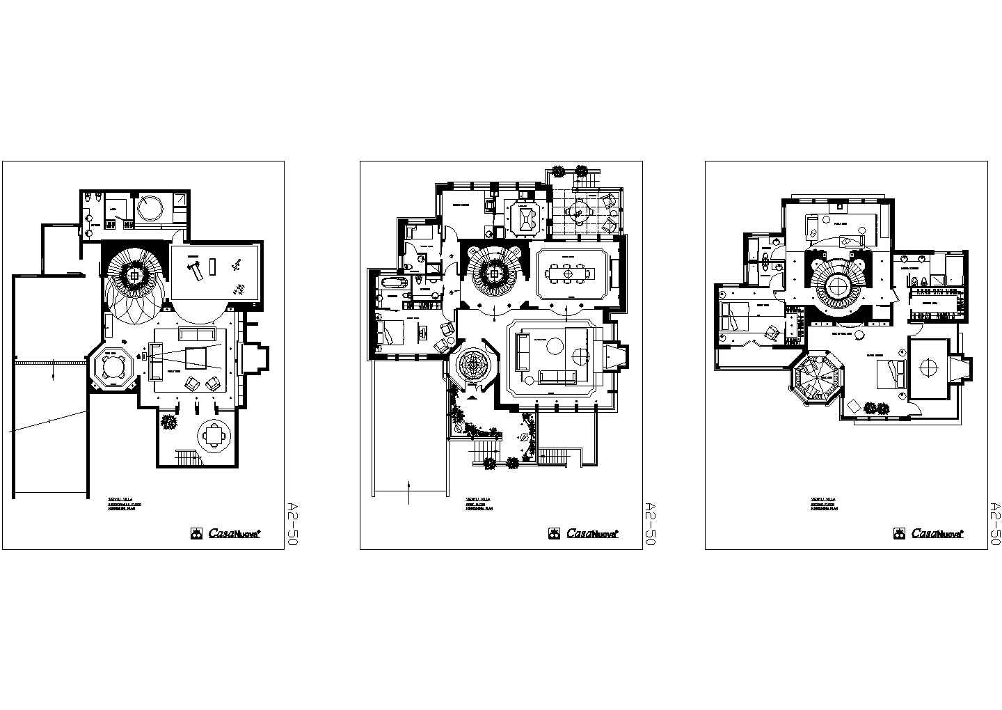 -1+2层独院别墅平面设计图