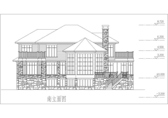 某农村地区二层别墅建筑方案设计图纸_图1