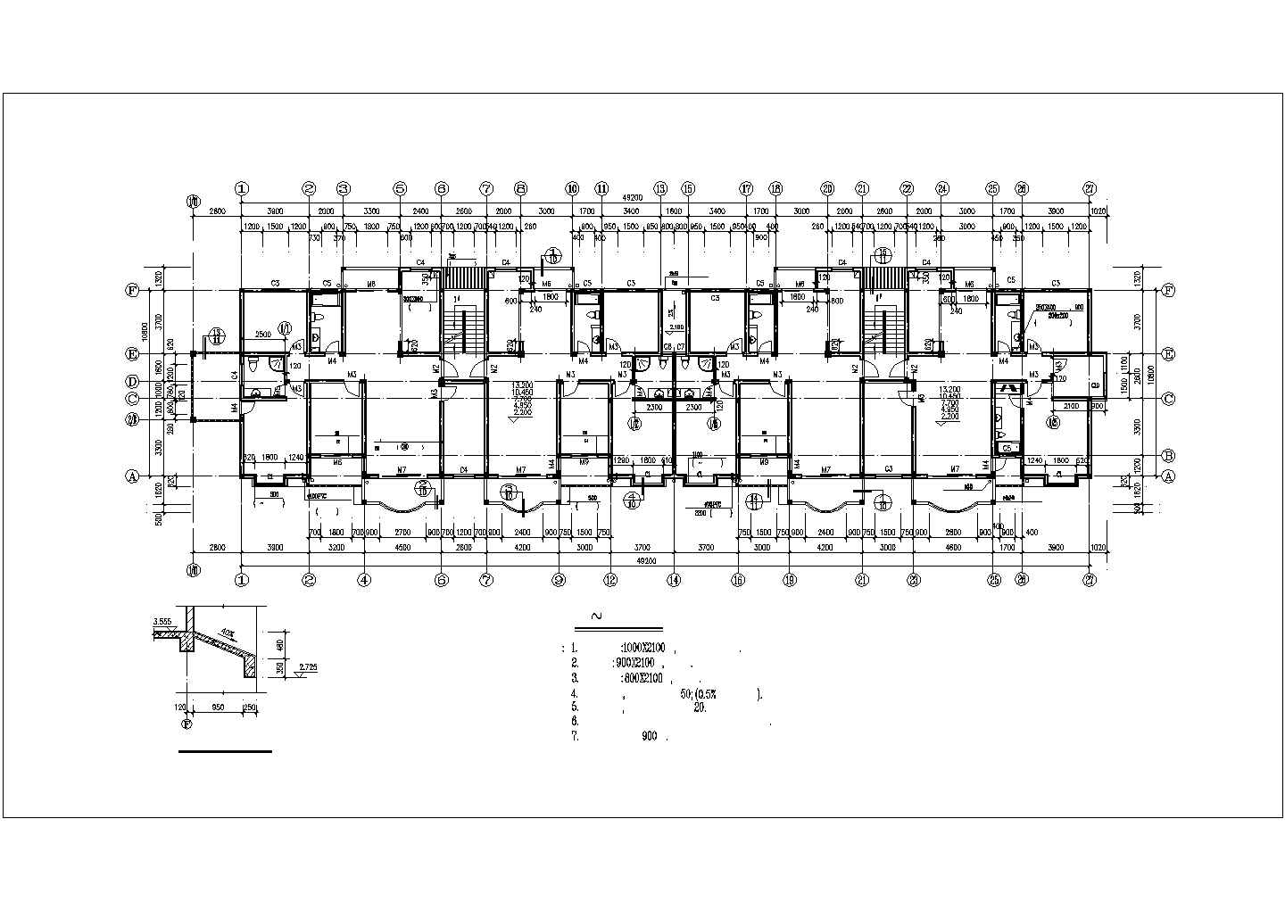 简单的六层住宅建筑施工图