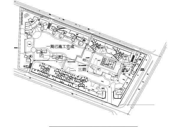 深圳大型多栋商住楼全套电气施工设计cad图纸-图一