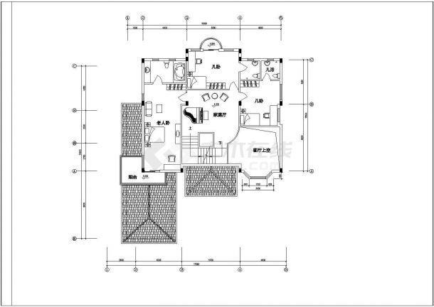 某地简单的别墅建筑设计施工图-图二