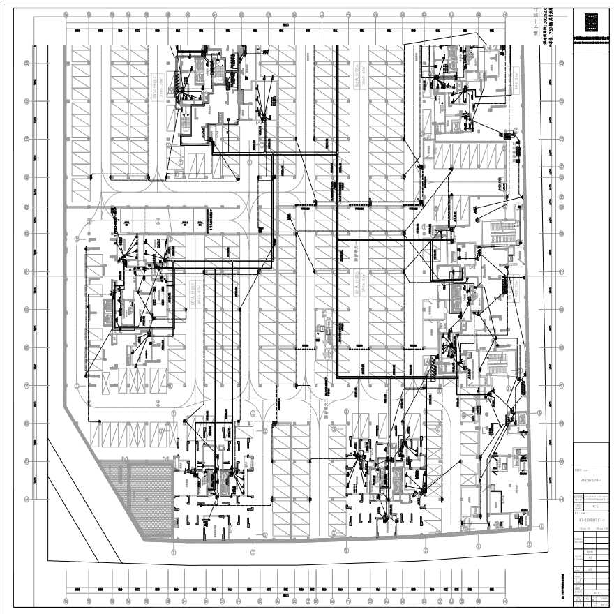 讯施-地下室-ES-W-QP005-地下一层消防联动平面图（一）-图一