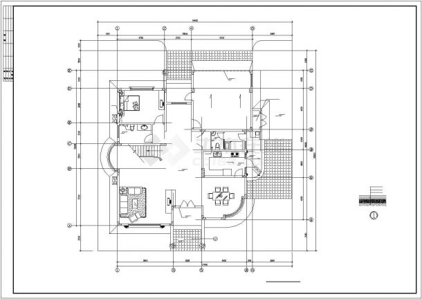 比较经典别墅建筑设计图（全套）-图二