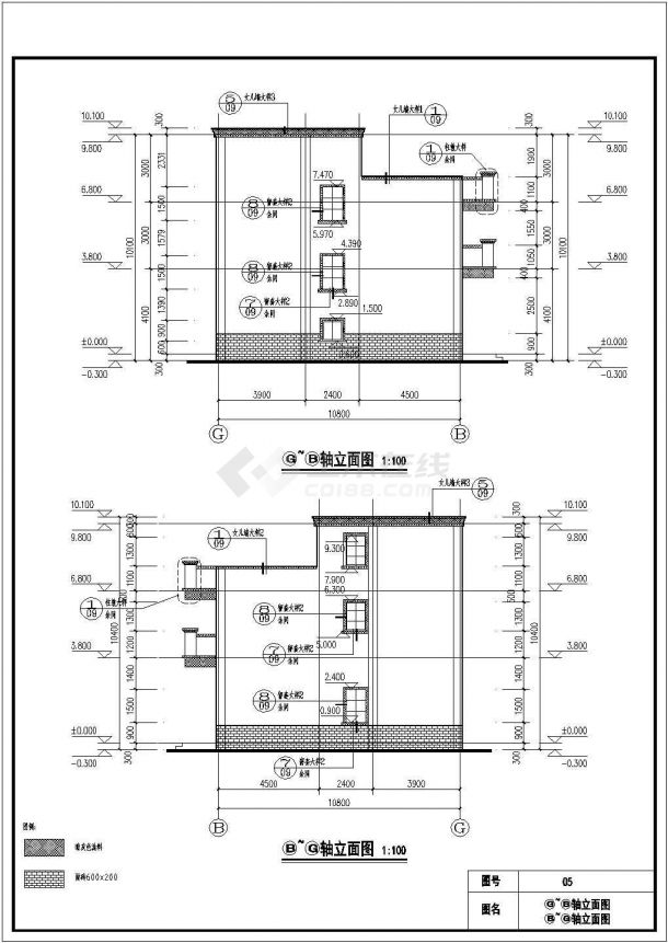 广西某地农场三层别墅建筑设计施工图-图二