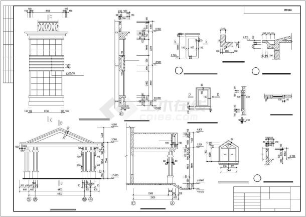 比较实用的别墅建筑施工图-图二