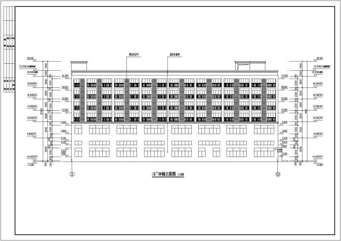 某公司六层宿舍楼建筑设计施工图纸_图1