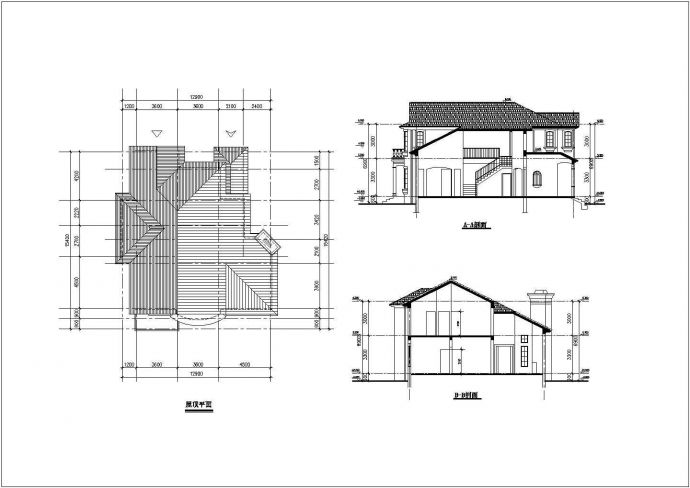非常简单实用的别墅建筑设计图_图1