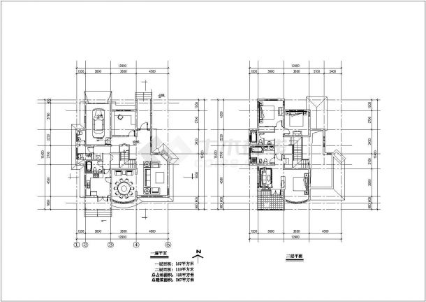 非常简单实用的别墅建筑设计图-图二