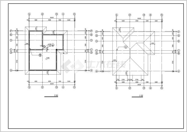 某地别墅建筑施工图（共8张）-图一