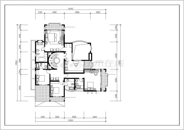 最新整理的小别墅建筑设计图-图二