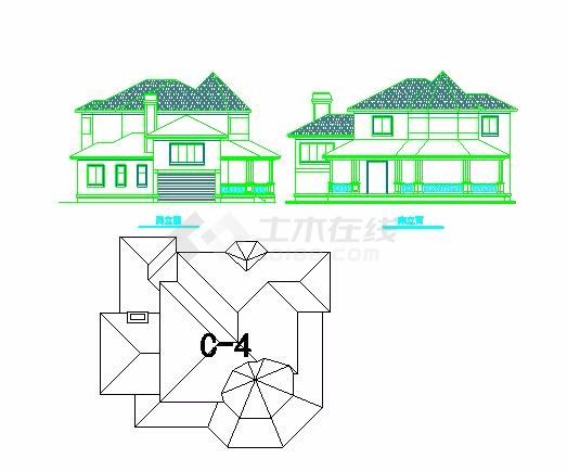 最新整理3套别墅建筑设计方案图-图二