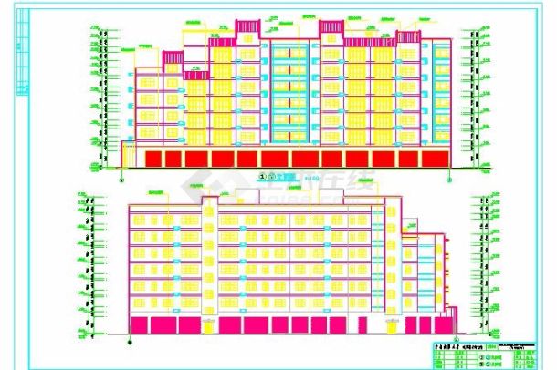 某地大型商住楼建筑施工图-图二