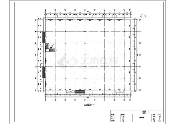 某门式刚架带夹层结构二层厂房建筑结构施工图-图一