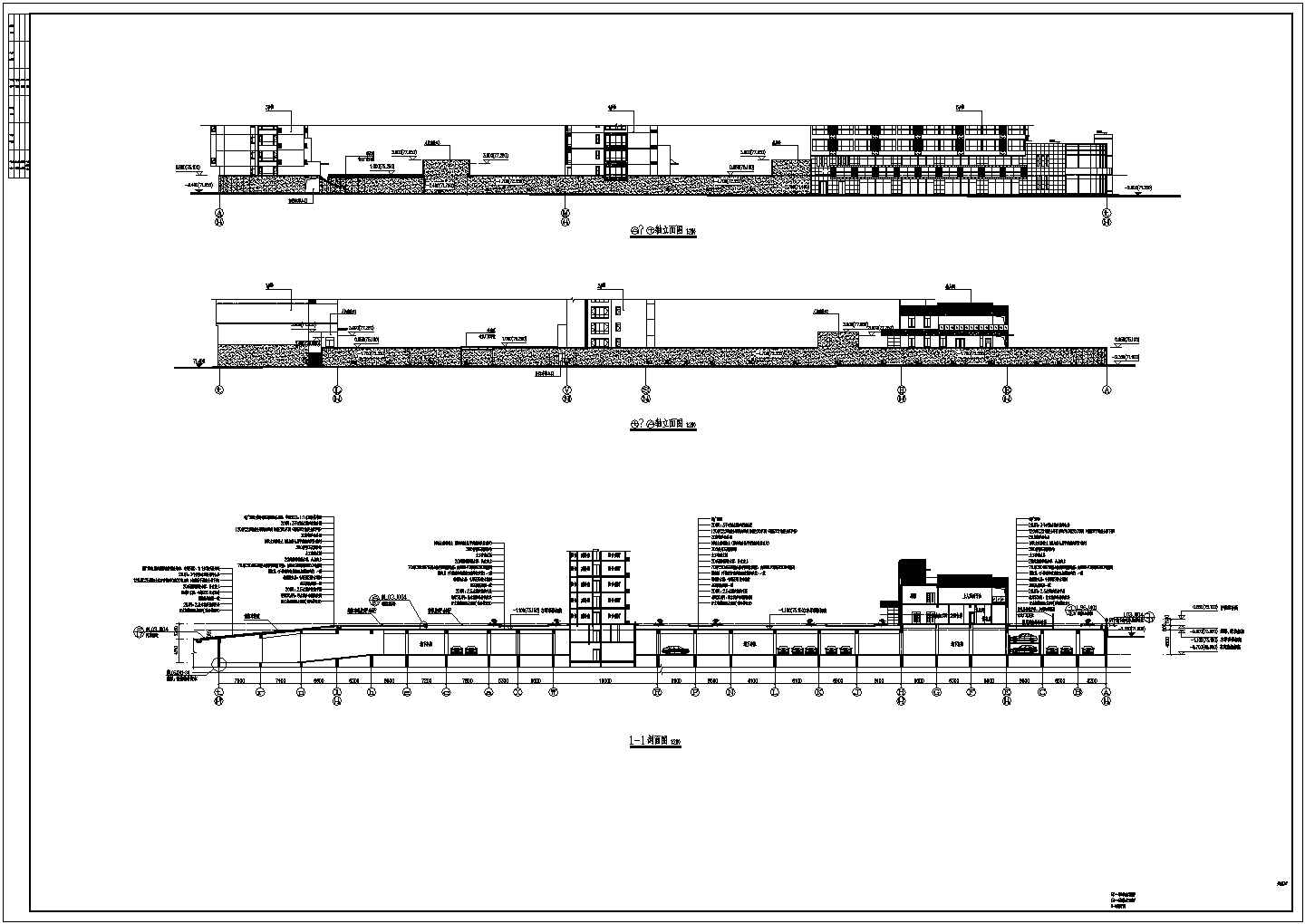 某机械式双层地下车库建筑设计施工图