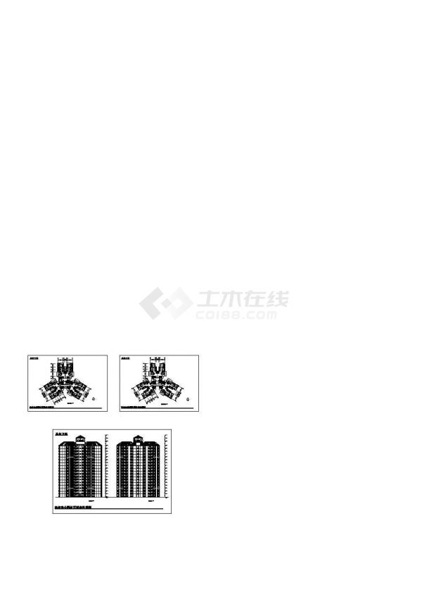 18层1楼梯2电梯每层6户塔楼方案 设计图-图一