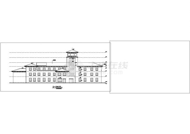 某地三层欧式小型办公楼建筑施工图-图一