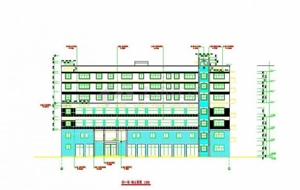 某地精美小型办公楼建筑设计图-图二