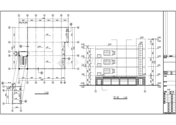 某地简单实用的办公楼建筑施工图-图二