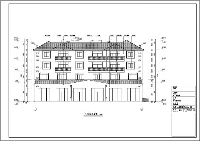 某小区四层带夹层商住楼建筑设计施工图_图1