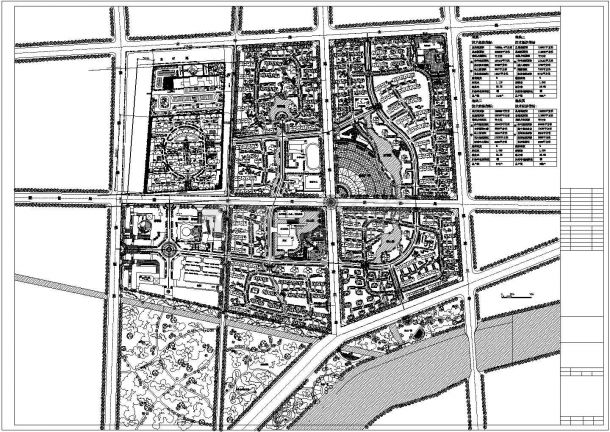 某地滨河小区建筑设计总规划平面图-图一