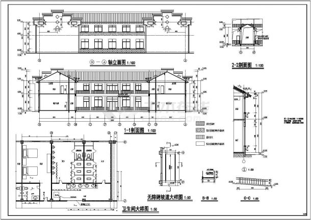 某地区二层江南中式会所建筑设计施工图-图二