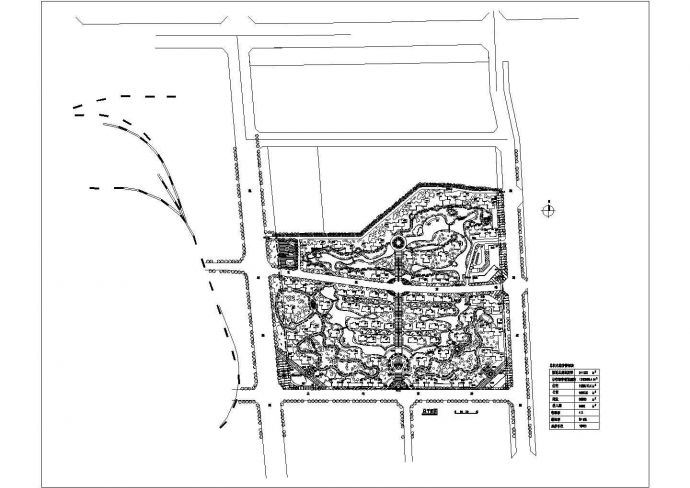 西安某住宅小区规划设计总平面布置图_图1