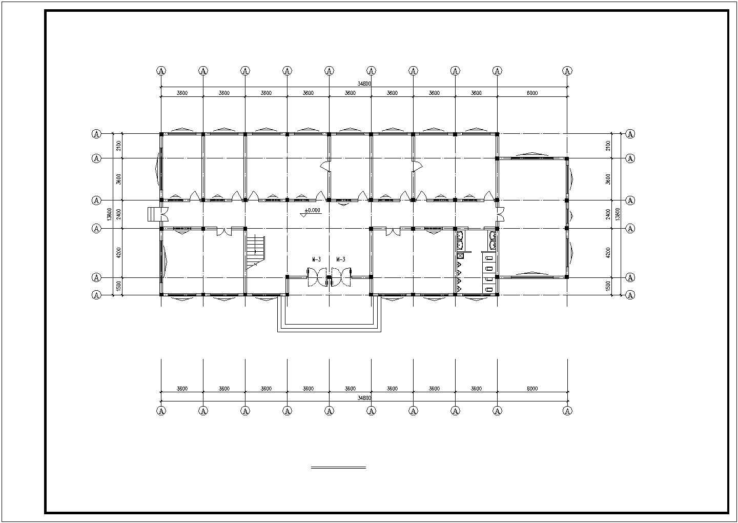 某地铁路用房(站调楼)建筑方案图