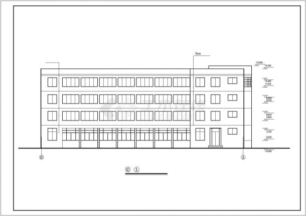 精致详细的多层办公楼建筑施工图-图二