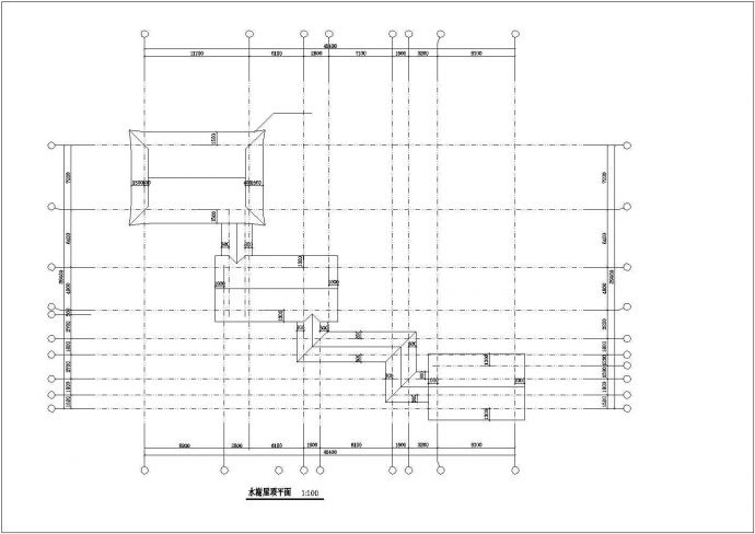 水榭建筑施工图（共4张）_图1