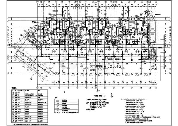 上海某33层商住楼建筑设计户型平面图-图二