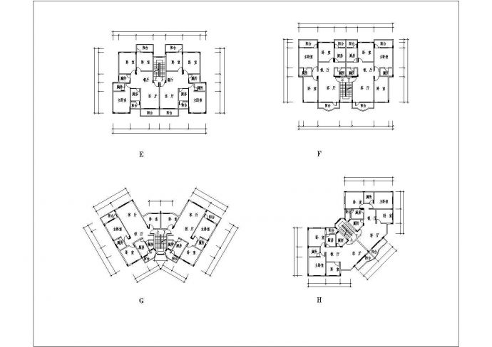 某地住宅小区规划设计总平面布置图与户型设计_图1