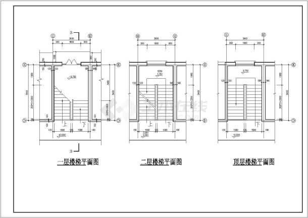 某地办公楼建筑设计图（共9张）-图一