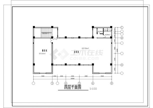 某地勘探队办公楼建筑设计图-图二