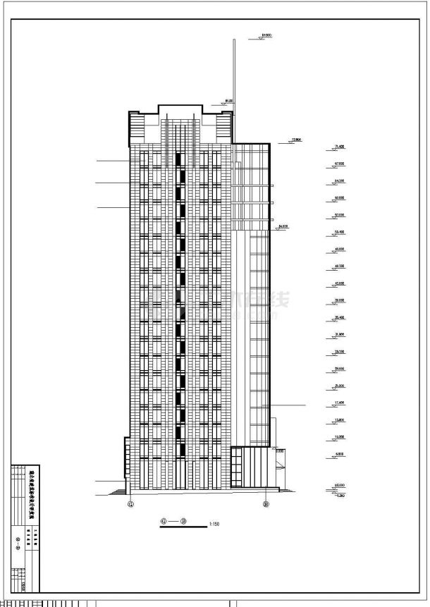 某地高层大厦建筑设计方案图-图一