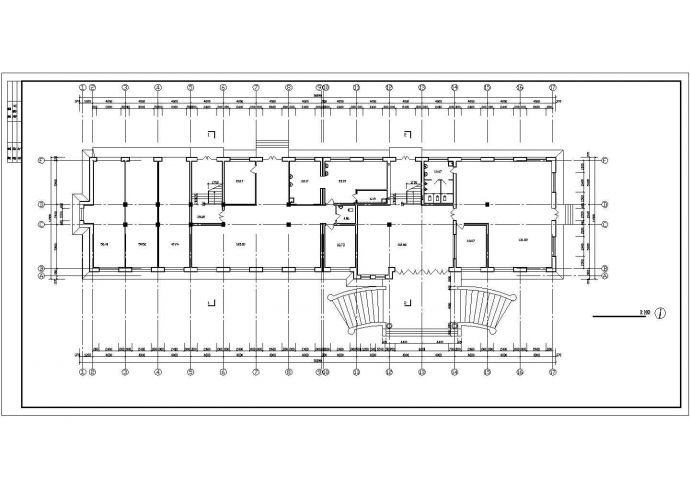 某地简单三层办公楼建筑设计方案图_图1
