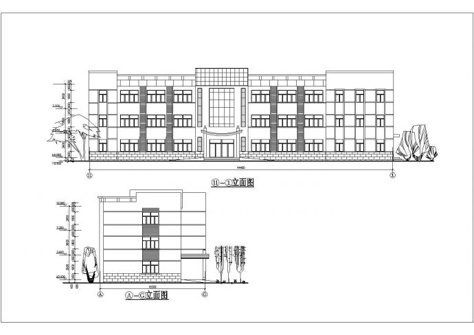 精美实用的办公楼建筑设计方案图_图1