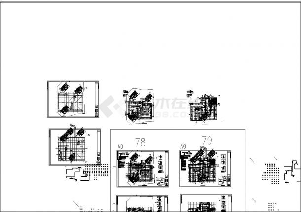 某城市车库水建筑工程布置CAD参考详图-图一