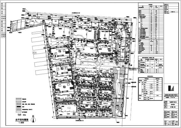 禧瑞都住宅小区规划设计总平面布置图-图一