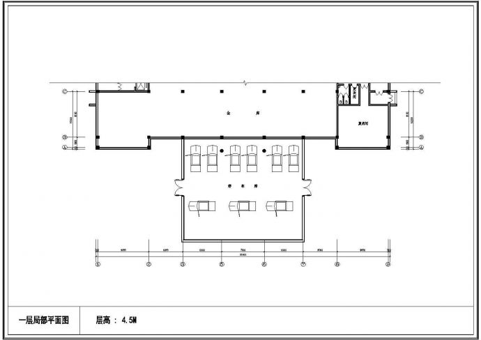 某地大型办公楼建筑设计方案图_图1