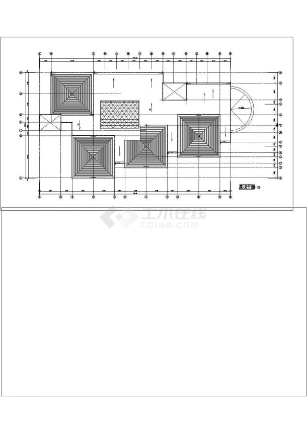 某地二层综合办公室建筑设计方案图-图二